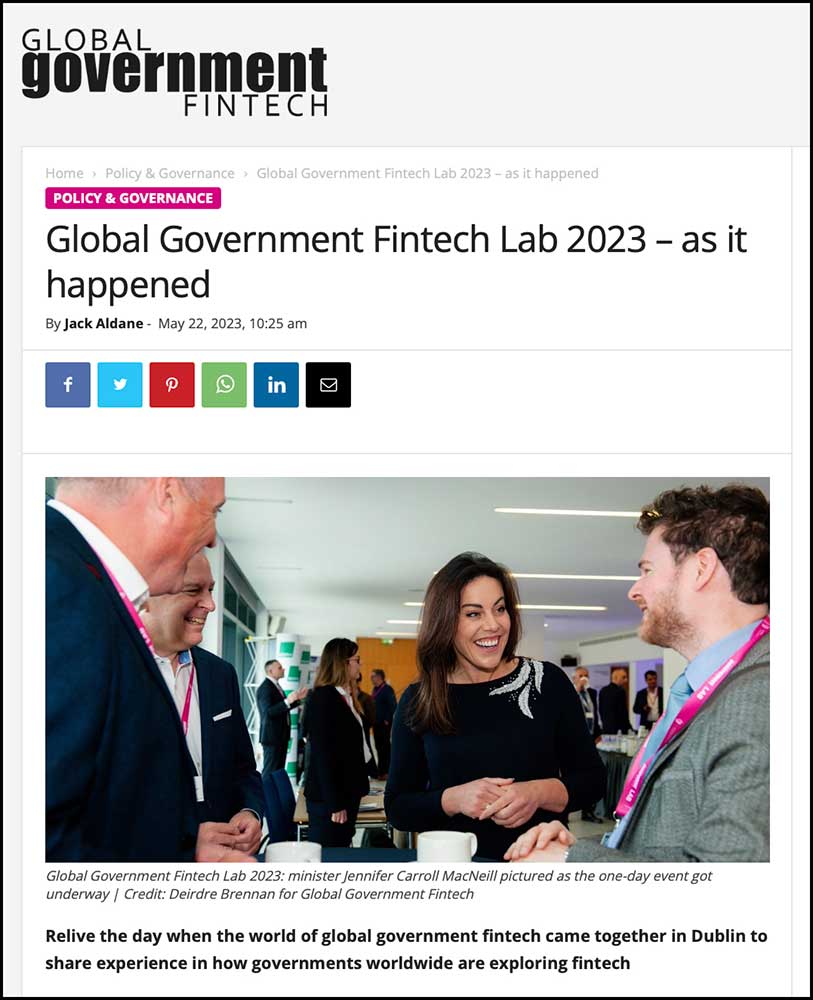 Conference Photography at Global Government Fintech Lab 2023 at Dublin Castle