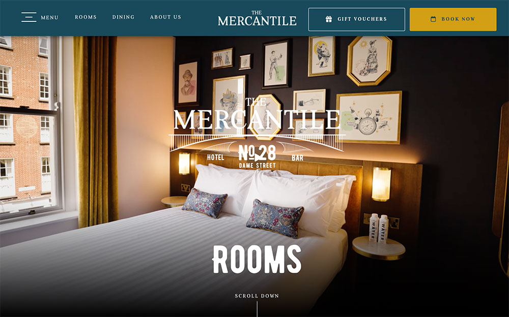 Hotel Photographer in Dublin, Deirdre Brennan, photographs the newly renovated Mercantile Hotel on Dane Street.