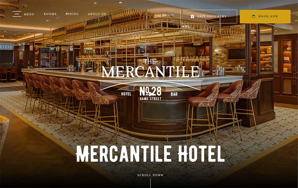 Hotel Photography of the newly renovated Mercantile Hotel in Dublin by Deirdre Brennan